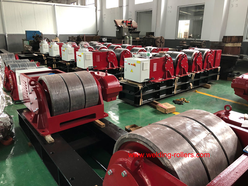 100 Ton Pipe Welding Turning Rollers Bolt Adjustment For Wind Tower