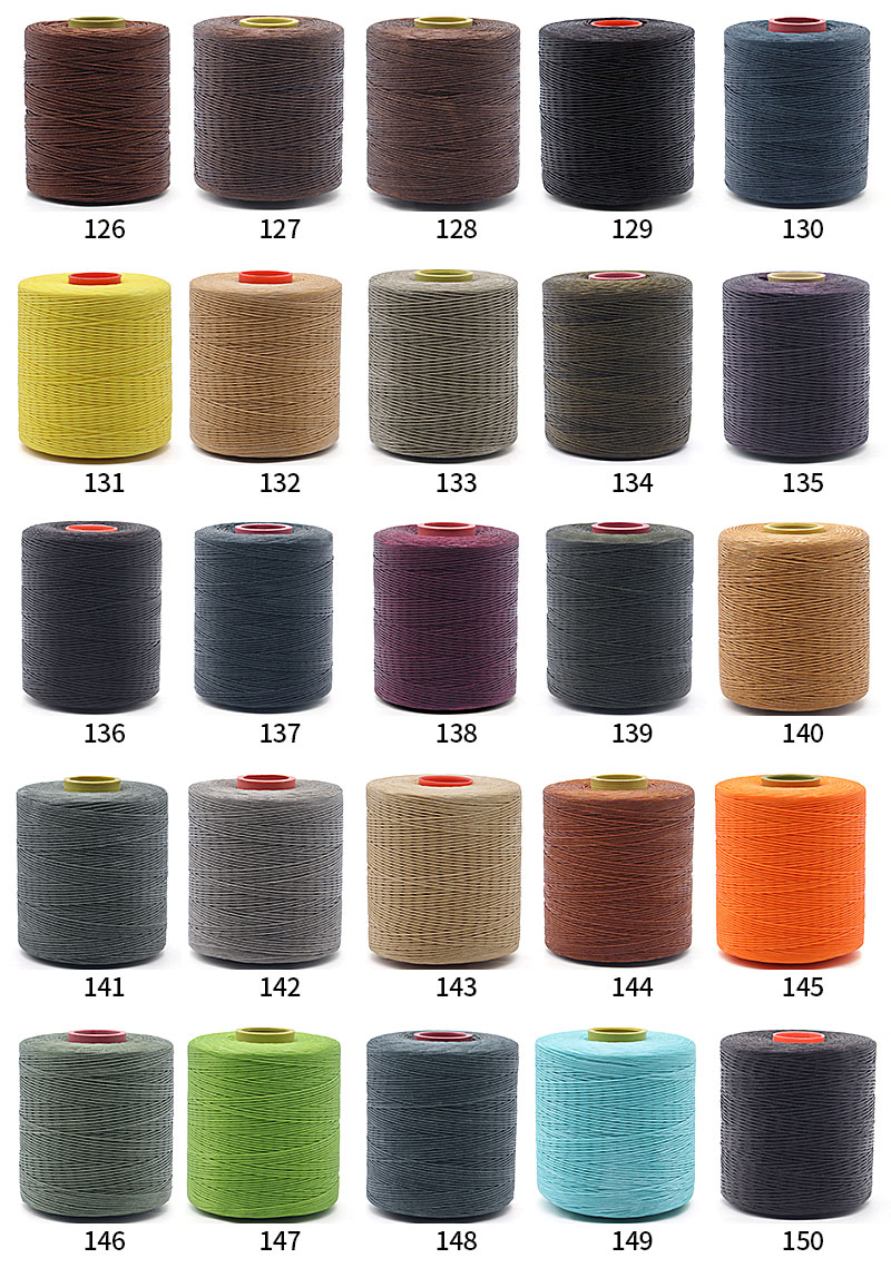Kangfa 0.8mm 1mm Polyester Handmade Braid Waxed Thread High Tenacity for Leather Goods