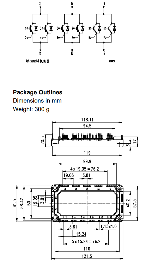 BSM150GT120DN2 1200V/150A IGBT Module Low VCE(sat) High Speed Switching Low Loss Built-in NTC Isolated Baseplate Industrial Grade for Heavy-Duty Motor