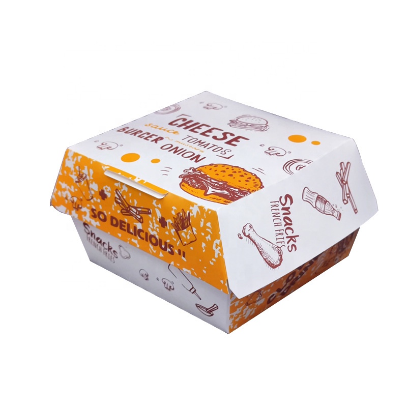 Eco-Friendly Kraft Food Package Box for Fast Food Delivery Custom Samples Accepted