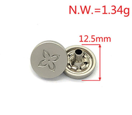 top grade 2023 zinc alloy round square gold plated button metal snap button sample free