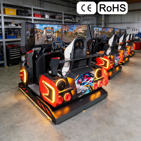 32 3 Inch Screen Car Racing Game Machine 6-Axis 3-Screen Racing Simulator Ultimate Immersive Arcade Experience For Game Centers