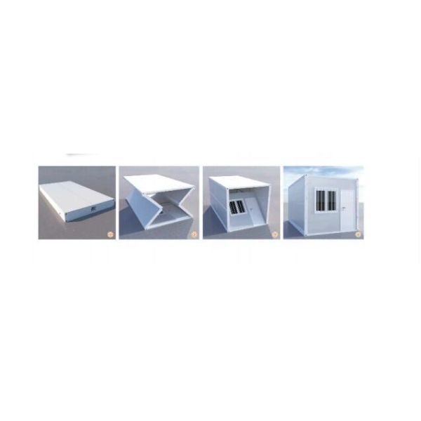 Fast Install Foldable Collapsible 20ft 6m Flat Rack Storage Container House with Sandwich Panel