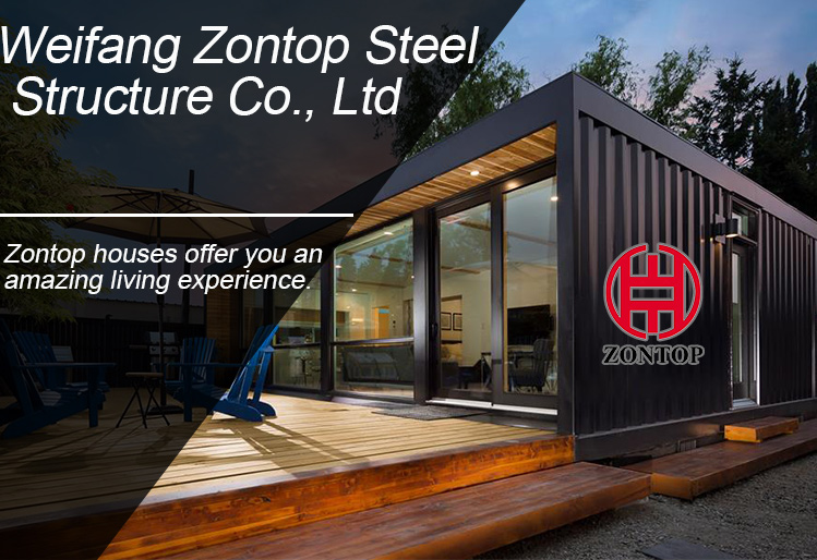 Zontop Modern Luxury Easy Assemble Steel Manufactured Prefabricated Resort 2 Story Prefab Modular House
