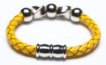 Leather Bracelet, Stainless Steel Clasp