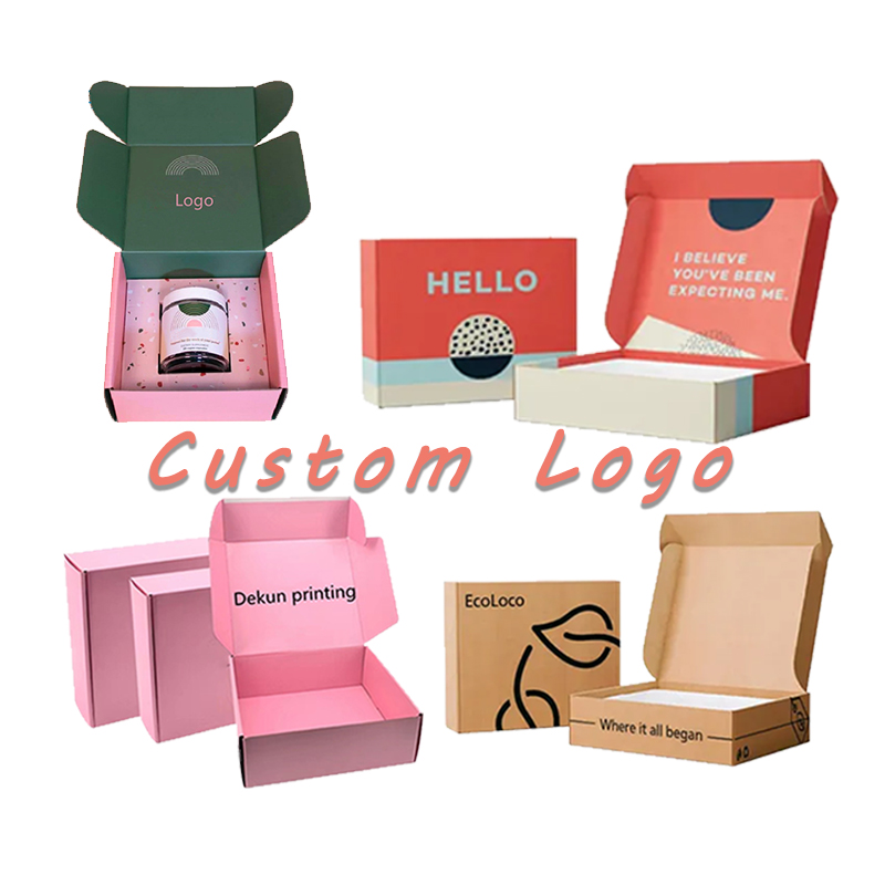 Custom Black Luxury Folding Corrugated Paper Cosmetics Shipping Mailer Gift Box With Logo