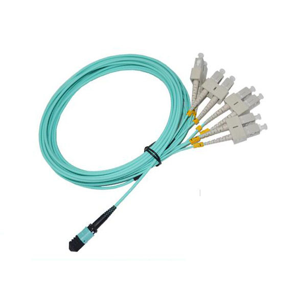 Singlemode Or Multimode 1M, 3M, 5M, Customized Yelow color MPO Fiber Optic Patch Cord