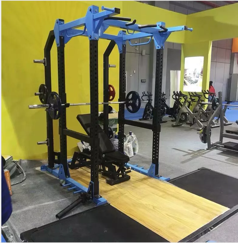 Cross Fitness Gym Equipment Power Full Squat Rack With Weighting Platform