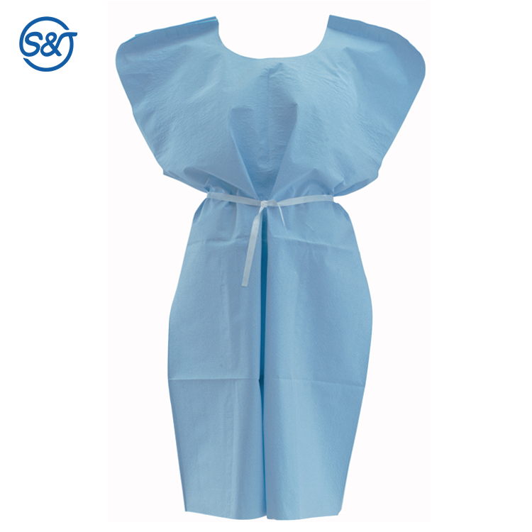 Disposable sleeveless gown hospital patient gown