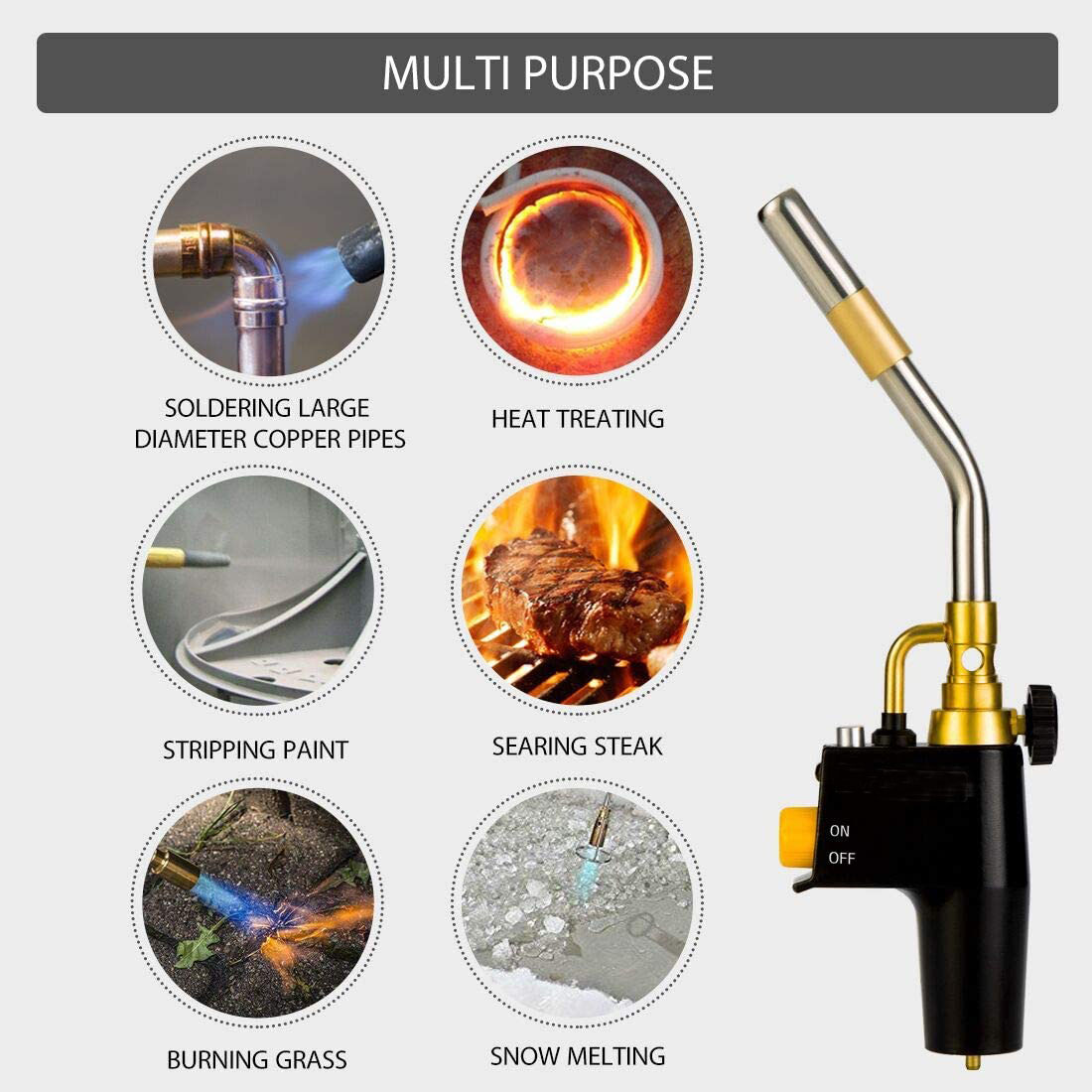 Outdoor Warmer Outlet Propane Distribution Lamp Post Ideal for BBQ and Patio Heating