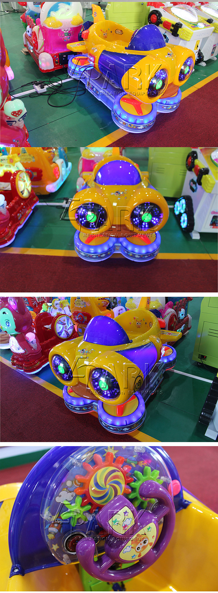 Spaceship Swing Kiddy Ride Machine For Shopping Mall CE Certificate