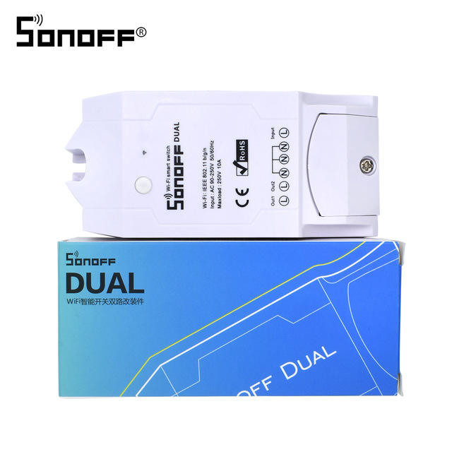 SONOFF Smart Home Dual Wireless WIFI Switch Relay Module 10A 220V DIY Timing With wi-fi