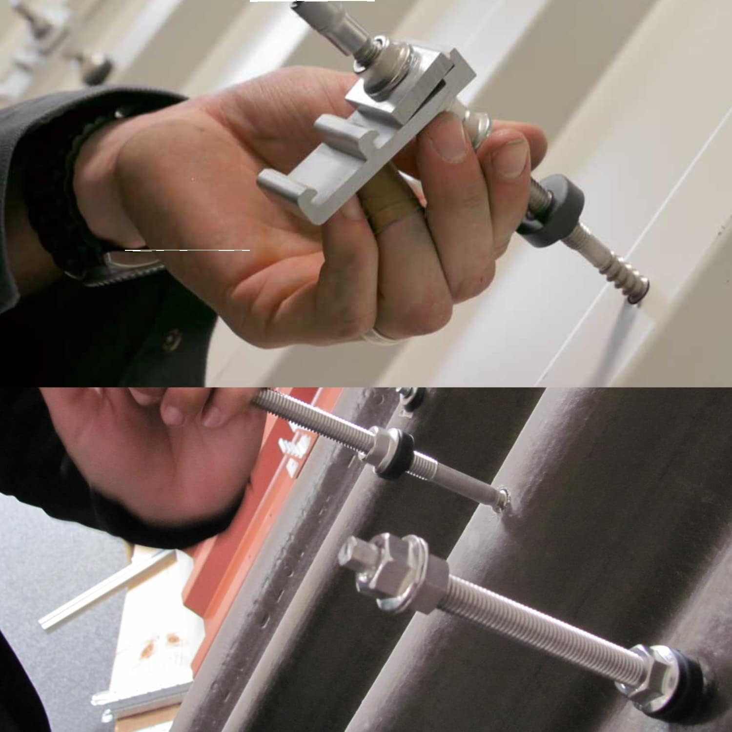 Aluminum Stainless Steel 304 Hanger Bolts for Solar Mounting Various Sizes Directly Sell