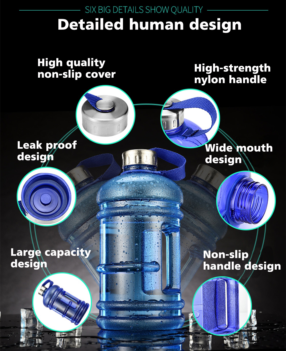 Wholesale Custom 78oz 2.2L Transparent Plastic Gym Gallon Water Bottle With PETG Tritan Free in Bright Color