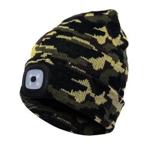 China Factory Price LED Lighted Beanie Cap Hip Hop Men Knit Hat Winter Warm Hunting Camping Running Hat Gifts For Woman Man on sale