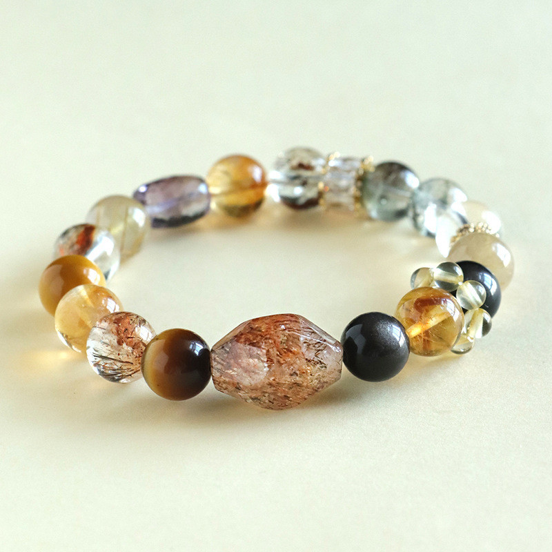 Strong Healing Crystal Bracelet 8MM Genuine Stone Bracelet Lucky Beaded Bracelet Chakra Bracelet 6.5 Inch Positive Energy Bracelet Inspirational Gifts