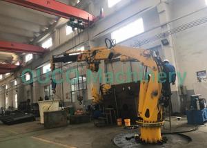Quality Yellow Hydraulic Folding Boom Crane Versatile With Different Types Control Systems for sale