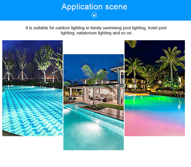 Color Changing Par 56 LED Pool Light IP68 Waterproof 220V RGB 18W PC Material