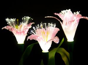 China LED Fiber Optic Lily Lights Wedding Decorative Lights Park Scenic Spots Beautiful And Bright Decorative Lights on sale