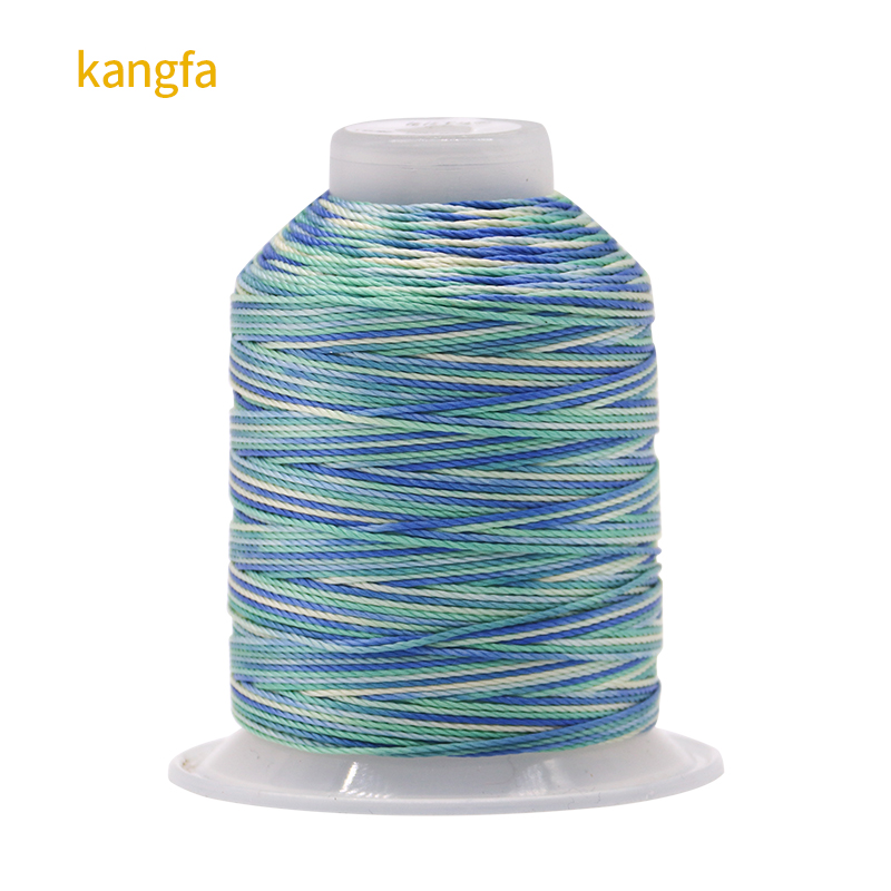 High Temperature Resistant 100G Weight 15ply Rainbow Weaving Crafts Polyester Thread