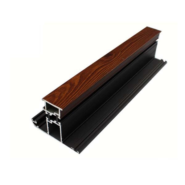 Hexagonal Wood Finish Aluminium Profiles Customized For Stand Display