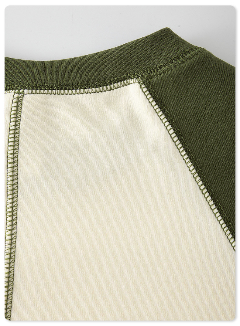 5xl 4xl 3xl 100 Cotton Long Sleeve T Shirts O-Neck Collar Women'S Y2k Vintage Contrast Raglan White
