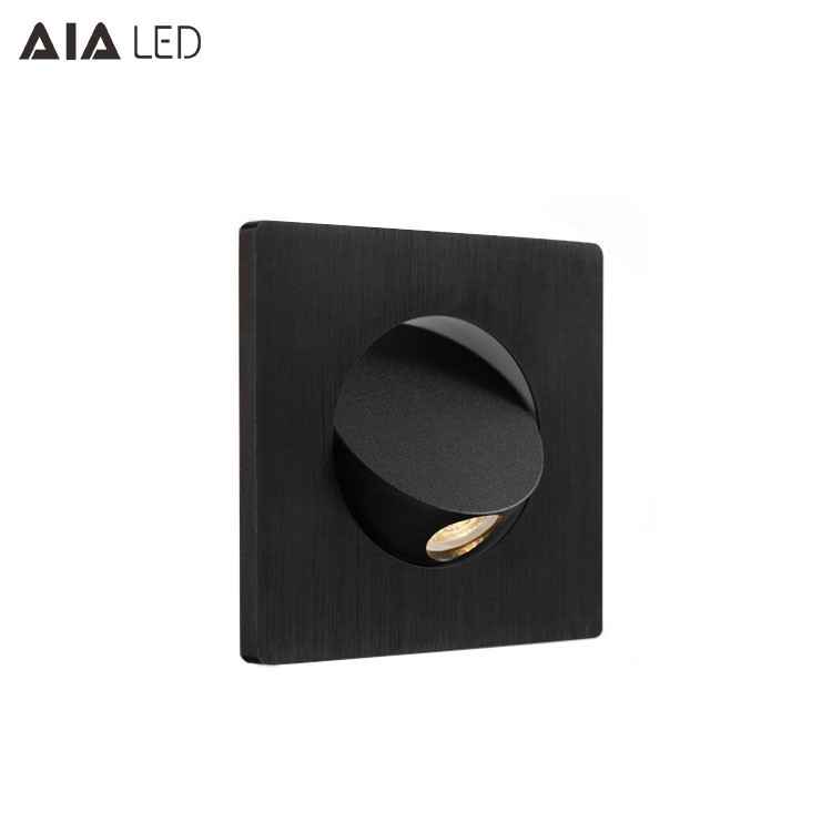 Square modern 350degree flexibility gold reading light 3W headboard wall lamp led bedside lamps for luxurious