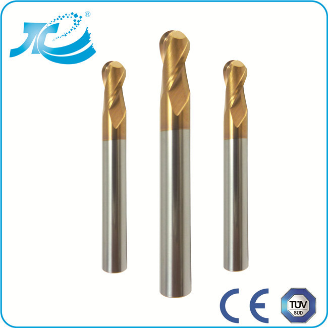 R0.5-R10.0mm , 50-65 Degree Hardness Ball Nose End Mill With 2 - 4 Flute