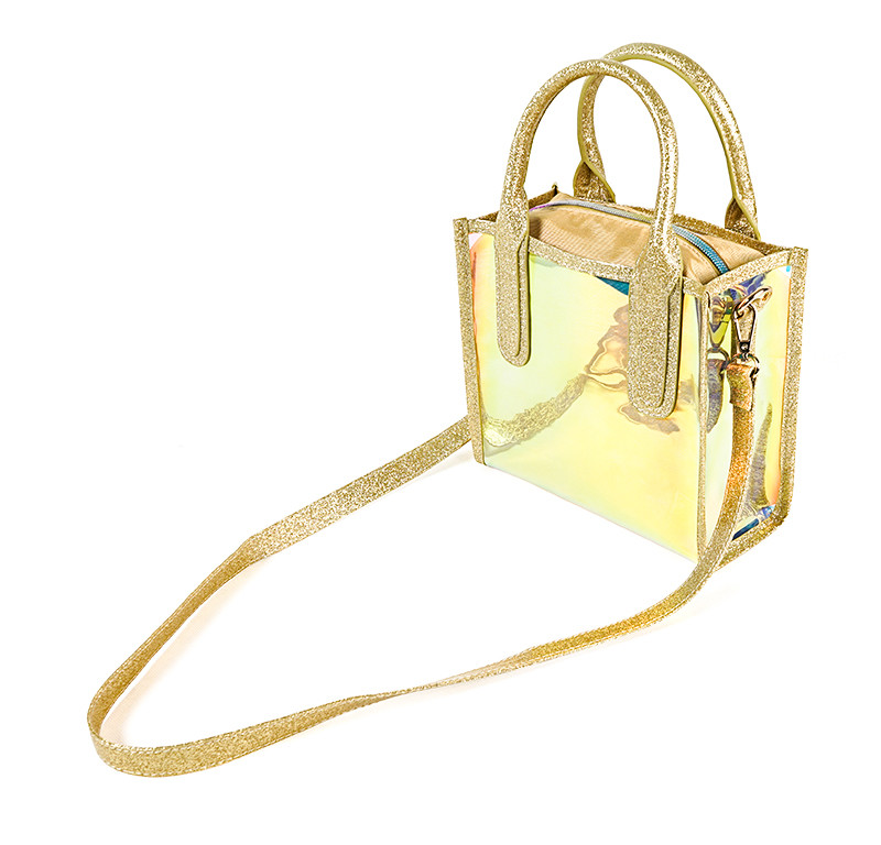 Transparent Iridescent TPU Waterproof Beach Bag With Shoulder Strap