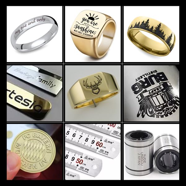 EZCAD System Metal Fiber Laser Marking Machine / Fiber Optic Laser Engraver