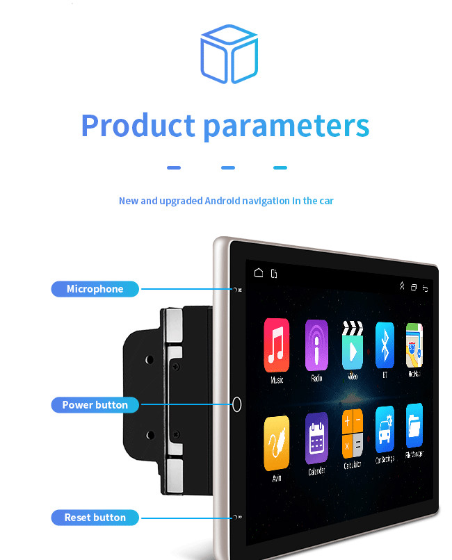 10 Inch Universal Android Car Navigation System 4 Core
