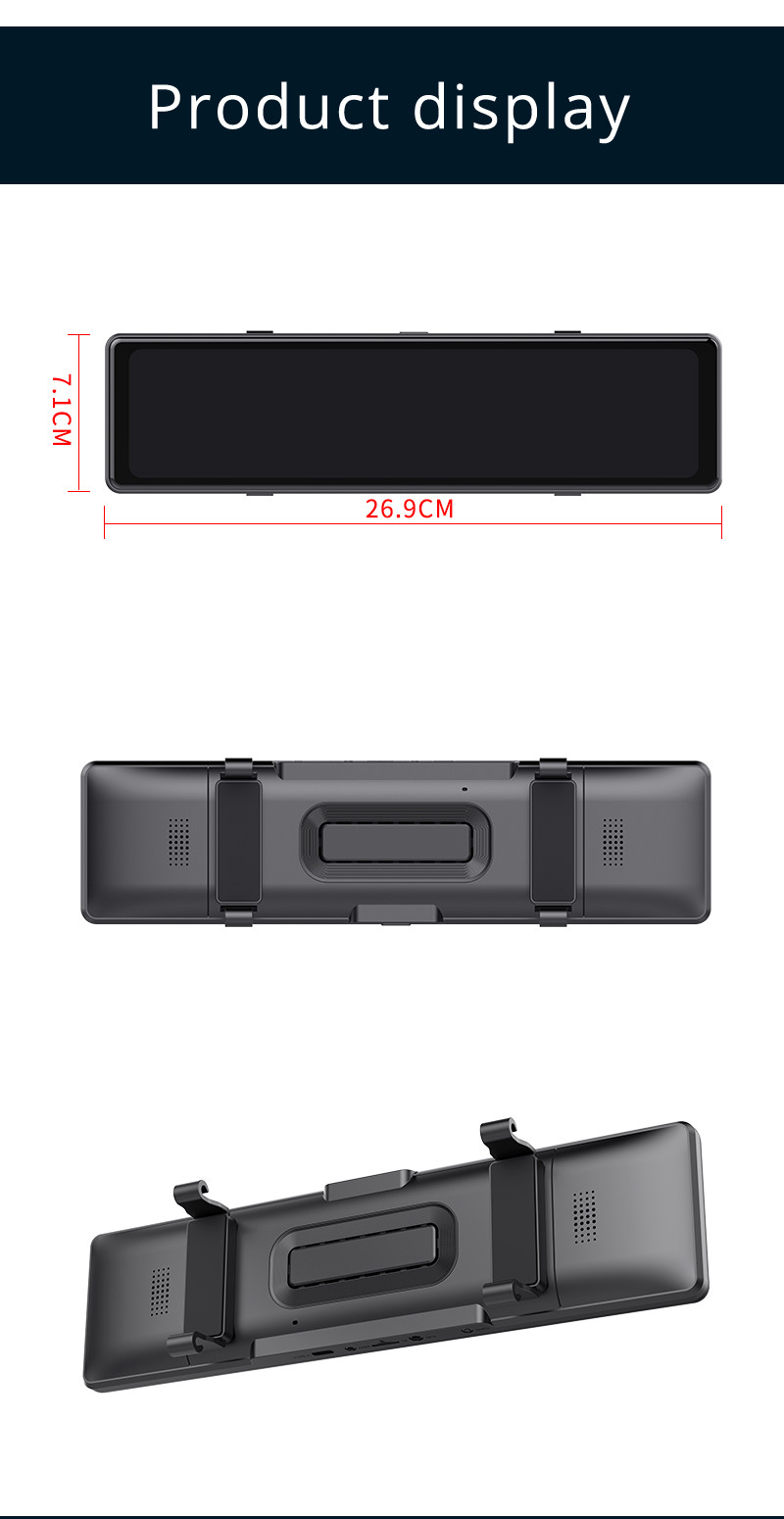 Rearview Mirror Customize Carplay Dashboard Car Play Bluetooth DVR 2.5K 1440P