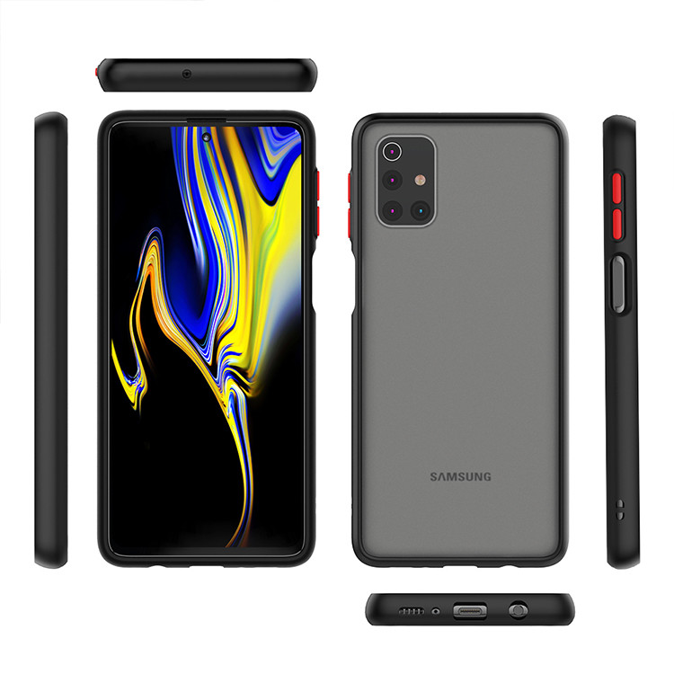 Skin Translucency Colorful DIY Button Phone Case Shockproof For Samsung Galaxy A12