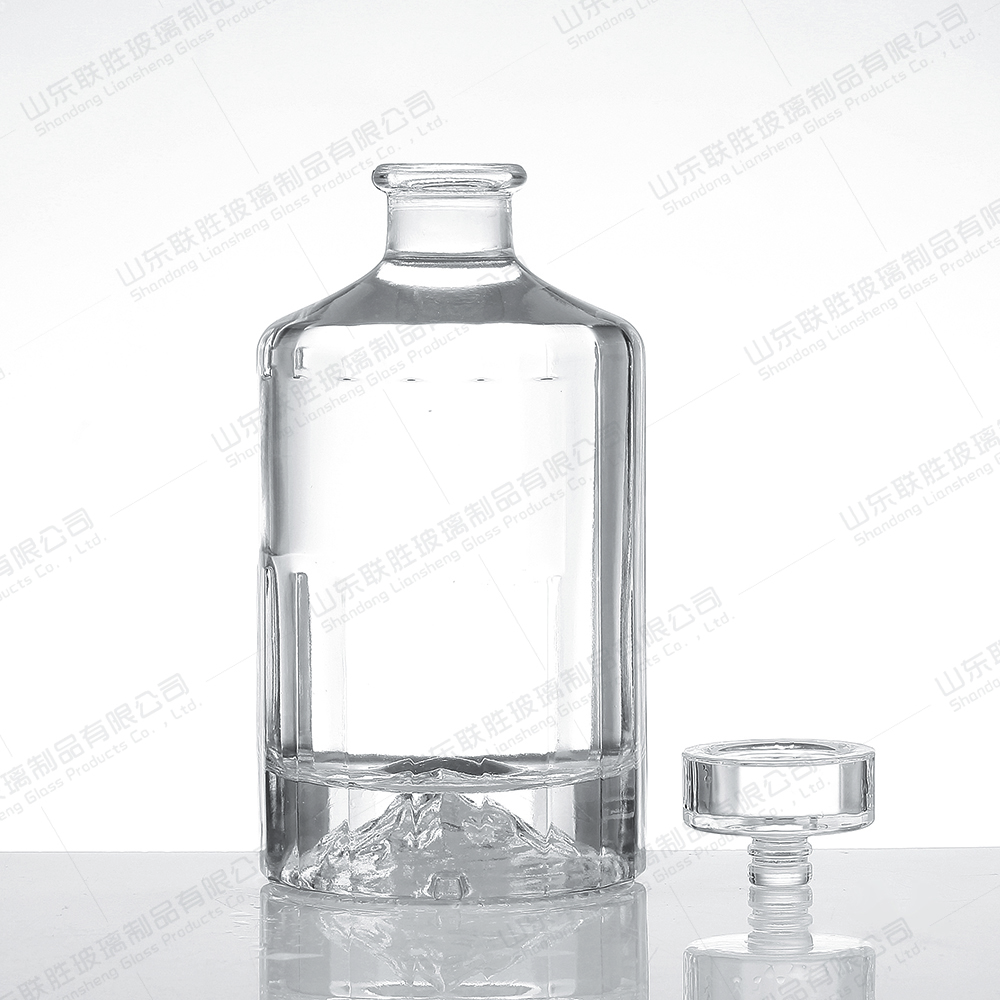 750ml Iceberg Bottle High White Glass Hot Stamping Tequila Vodka Whiskey Brandy Rum