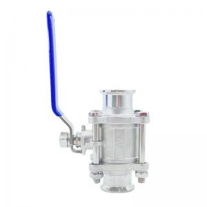 Quality 304 316 Stainless Steel 3PC Clamp Ball Valve Quick Install Valve ISO9001 Standard for sale