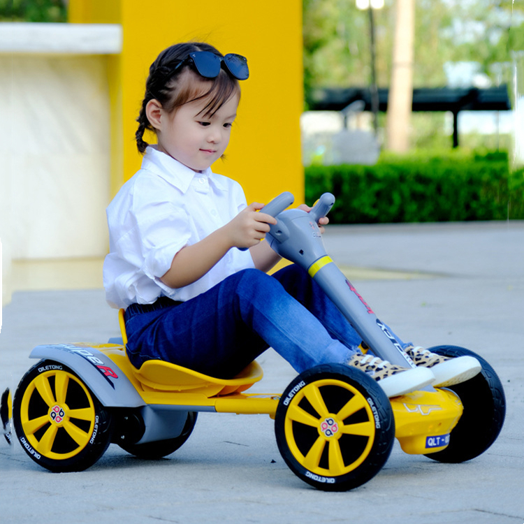 Battery-Powered Children's Electric Go-Kart with Music and Lights Carbon Fiber Design