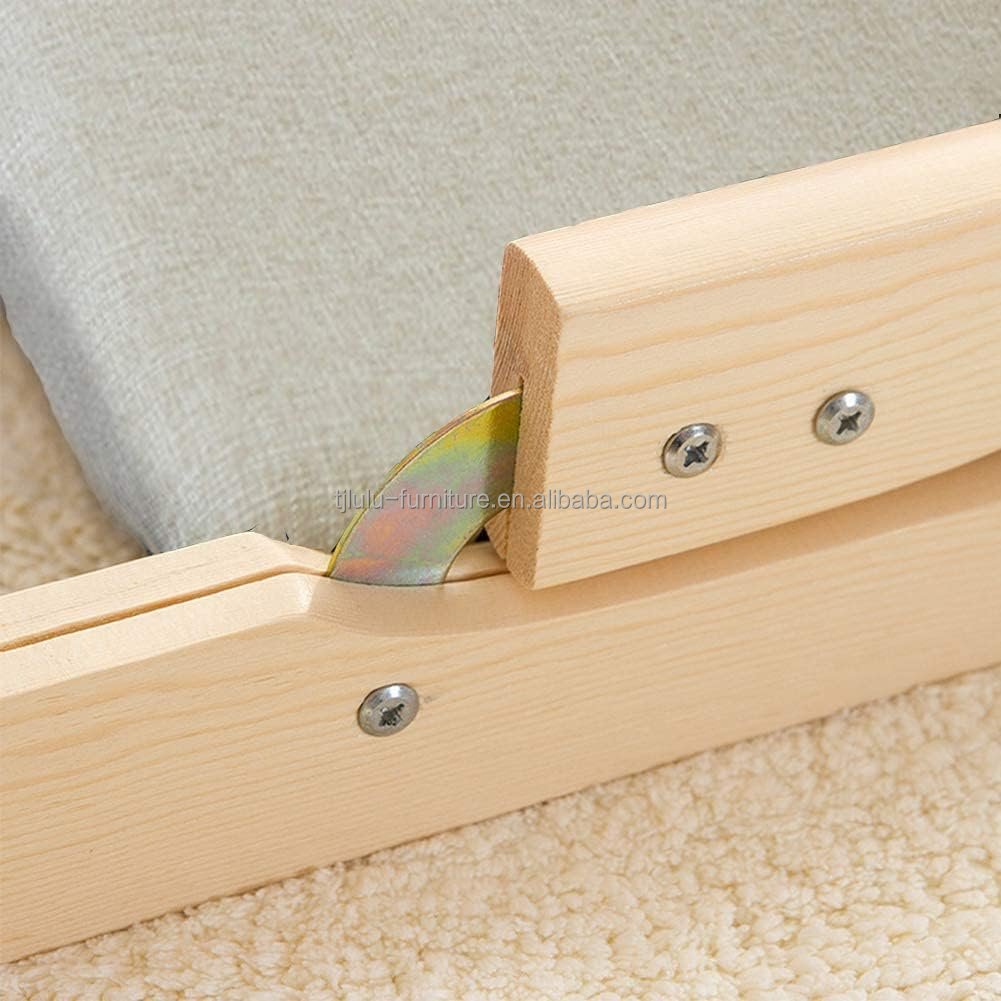 Mail packing Y Leisure Chair Style Japanese Tatami Wood Legless Floor Tea Chair with Back Support