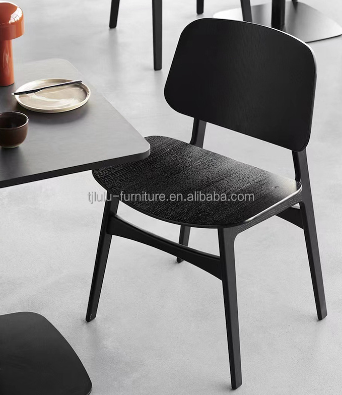 NO Folded Customized Designs Luxury Nordic Solid Wood Dining Chair with White Oak Wood Frame