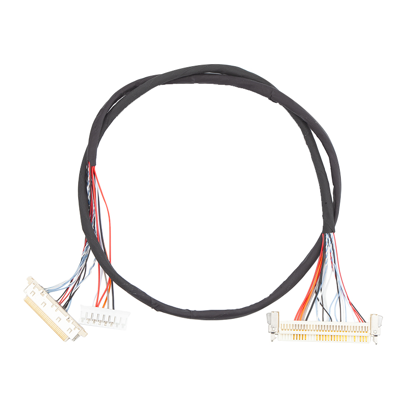 AWG 36 LVDS LCD Cable , LVDS Video Cable Jae Fi-X30hl Aces 50204-040 Jst Phr-8 8pin