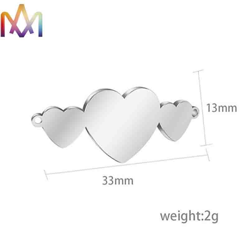 13x33MM Creative Brushed Finish SS304 Custom Engraving Charms