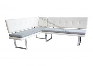 China PVC Uphostered Living Room Sofa Bench Set With Removeable Fabric Cushion on sale