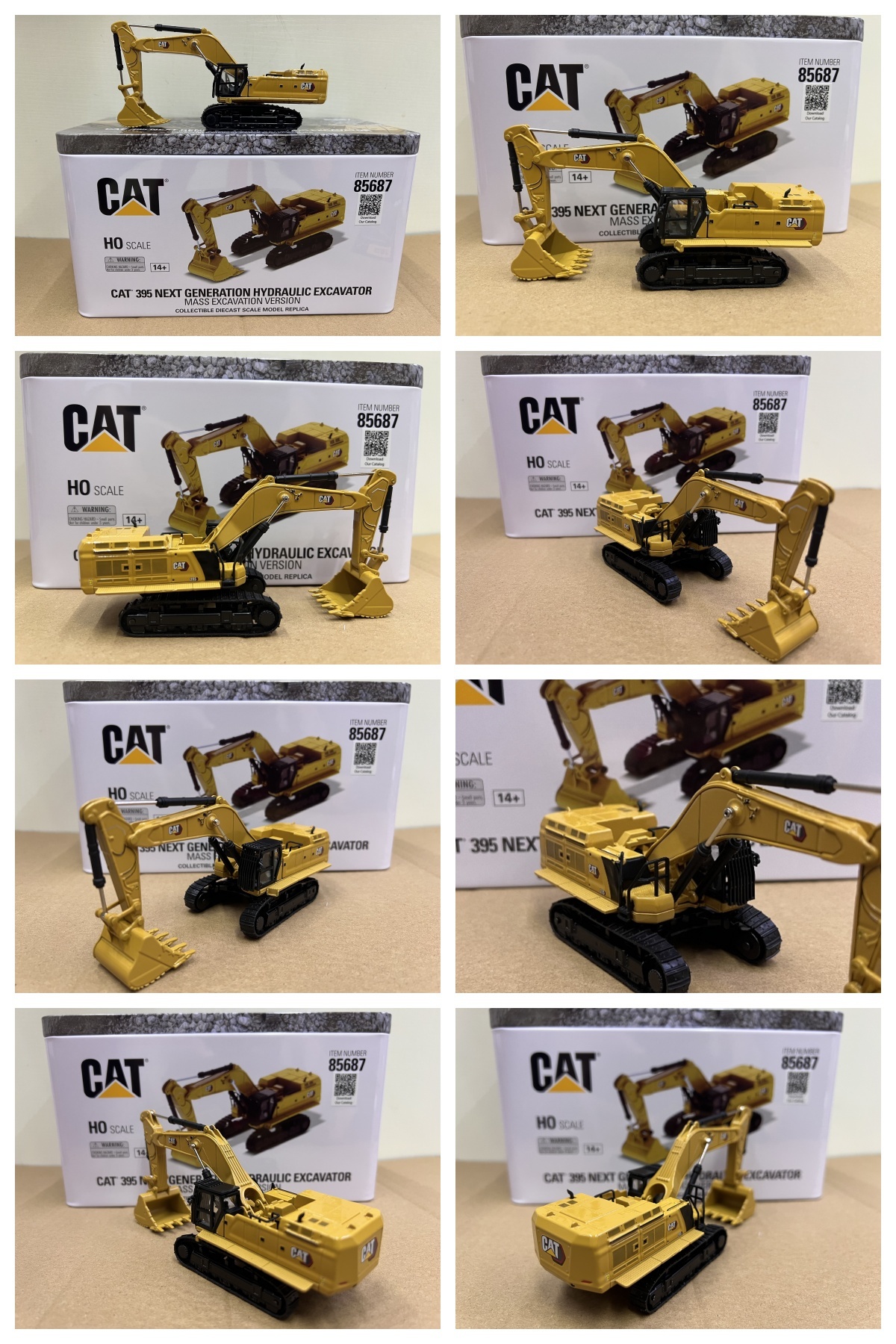 DM 1/87 Scale Heavy Excavator Construction Vehicle Diecast Model 85687 Collectible