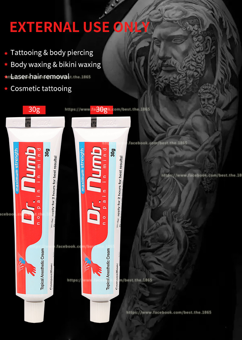30g Numb Anesthetic Cream / Dr Numb Tattoo Numbing Cream Lasting Effect For 3 Hours