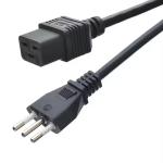 Iec-60320 3 Prong H05vv - F 3G 0.75 Conector C19 To C20 Connector Copper