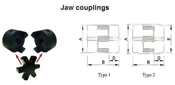 L Type Flange Cast Iron Polyurethane Coupling Black / Red Color L035-225 Size