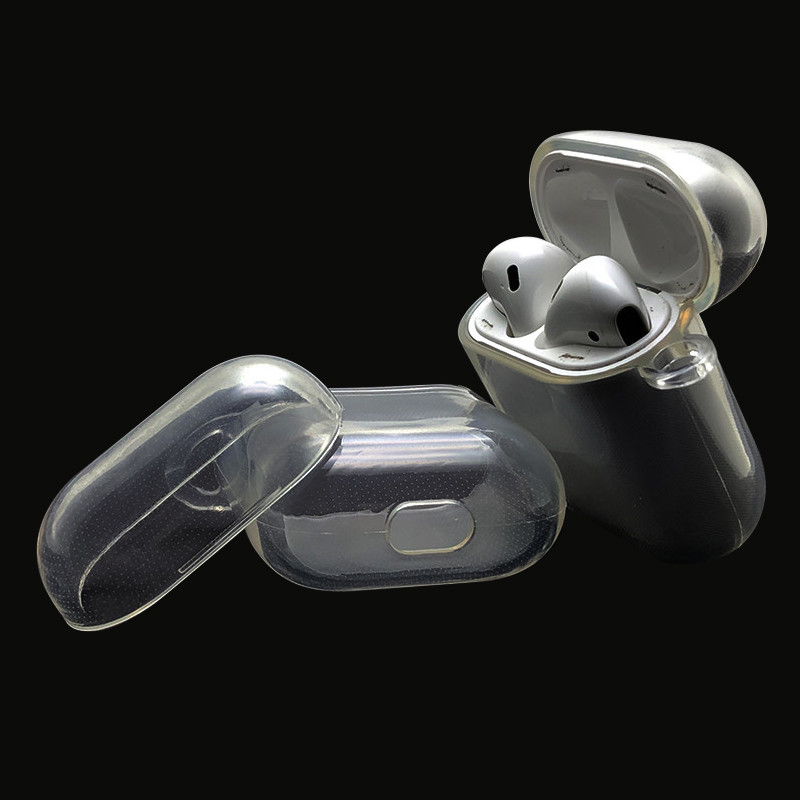 Transparence Case Protective Silicone Cover Skin Compatible with Apple AirPods 2 and 1