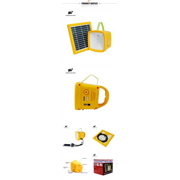 Solar LED Hand Light Solar Solutions Rural Areas Powered Emergency Lantern FM Radio