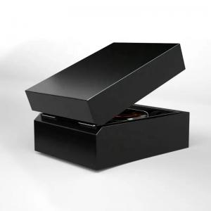 Quality Noble Elegant Black Wooden Perfume Box , High Glossy Customized Wooden Gift Box for sale
