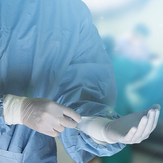 Medical Sterile Disposable Protective Gloves 100 % Latex Safety For Surgical