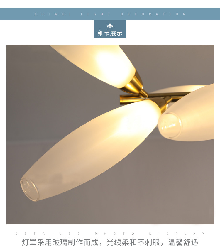 Modern luxury chandelier restaurant indoor bar glass lamps Nordic minimalist Gem chandelier(WH-MI-330)